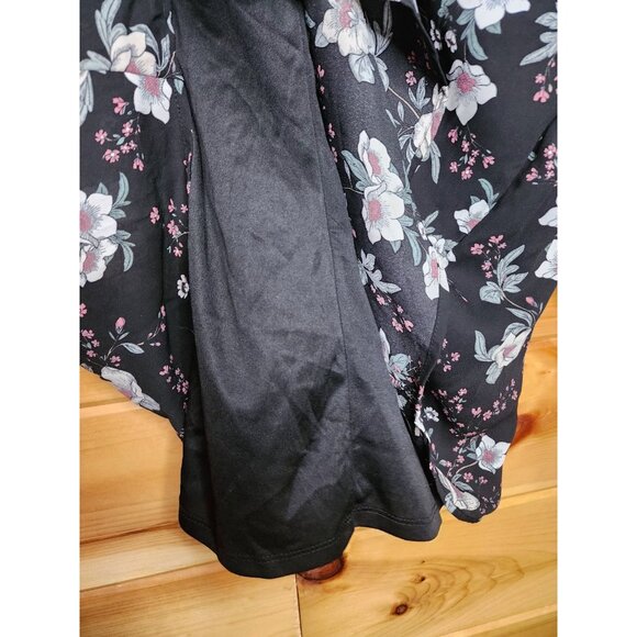 Love Reign Plus Size XXL Long Sleeve Floral Dress Stripe Sleeve Flowy Loose - Picture 5 of 10